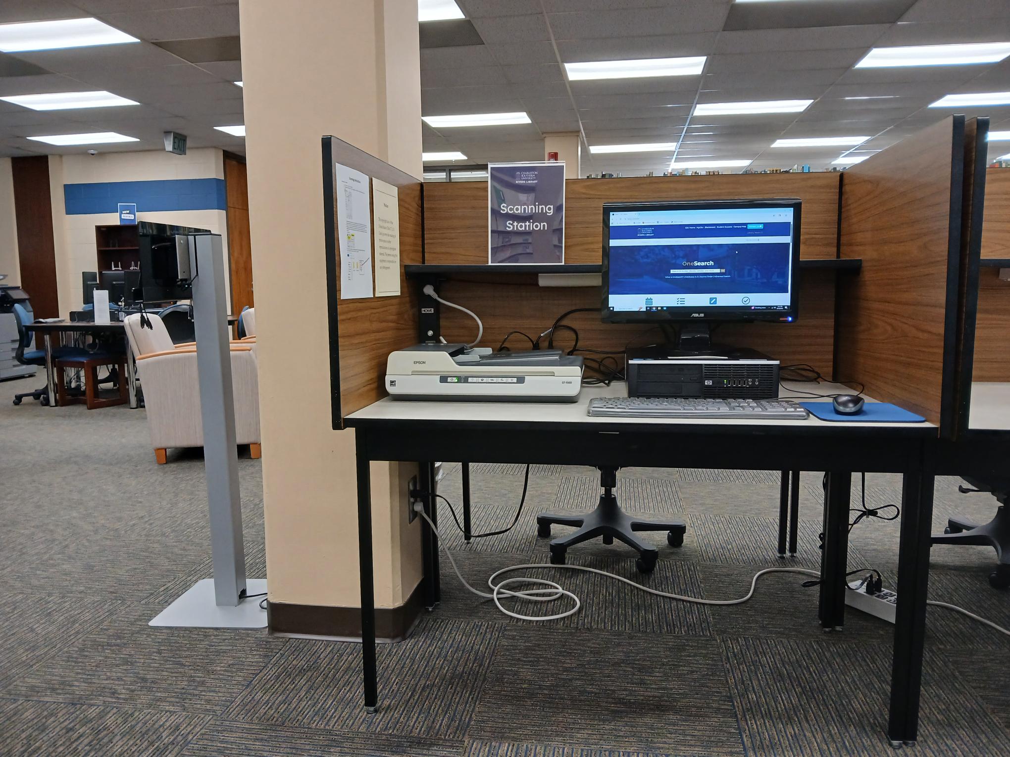 Scanner picture in cubicle